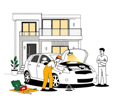 A skilled technician CarFindr sends directly to the customer